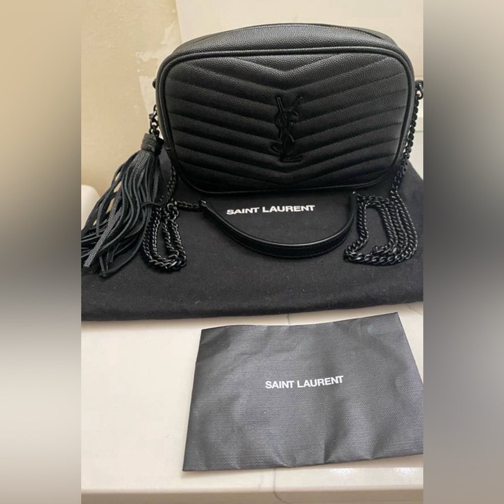 Saint Laurent Mini Matelasse Lou Camera Crossbody